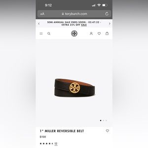 Tory Burch 1” Miller belt